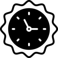 solid icon for clock vector