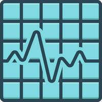 color icon for line graph vector