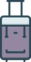 color icon for suitcase vector