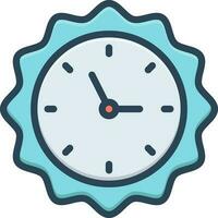 color icon for clock vector