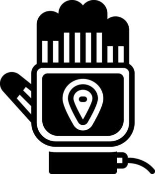solid icon for tracking vector