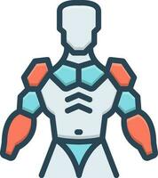 color icon for exoskeleton vector