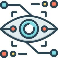 color icon for eyetap augmentation vector