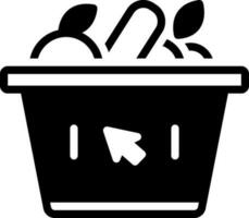 solid icon for supermarket vector
