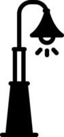 solid icon for lamp post vector