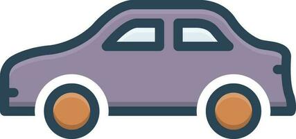 color icon for car vector