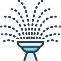 color icon for fountain vector