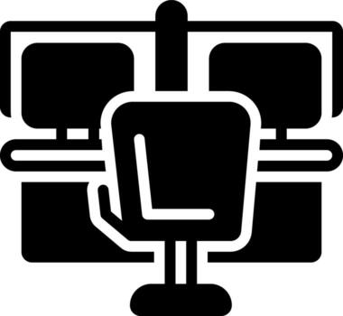 sólido icono para oficina vector