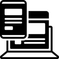 solid icon for adaptive interface vector