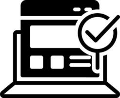 solid icon for usability control vector