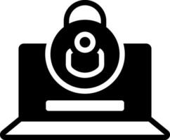 solid icon for secure login vector