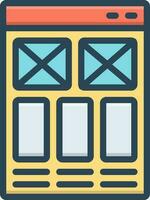 color icon for website vector
