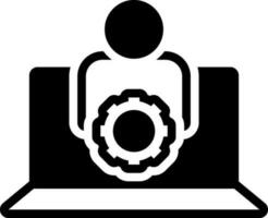 solid icon for user settings vector