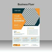 diseño de volante de negocios corporativos y plantilla de portada de folleto de agencia de marketing digital vector