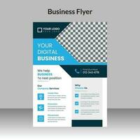 Corporate business flyer design and digital marketing agency brochure cover template vector