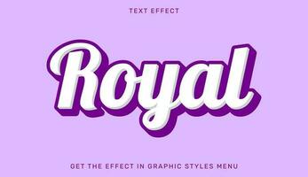 Royal editable text effect in 3d style. Text emblem for advertising, branding and business logo vector