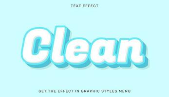 Clean editable text effect in 3d style. Text emblem for advertising, branding, business logo vector