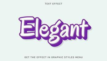 Elegant text effect in 3d style. Text emblem for advertising, branding, business logo vector