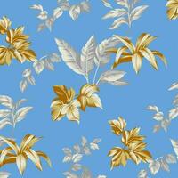 Adobe Illustrator ArtworkHawaian and floral beach abstract pattern suitable for textile and printing needs vector