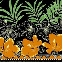 Adobe Illustrator ArtworkHawaian and floral beach abstract pattern suitable for textile and printing needs vector