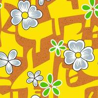 Hawaian and floral beach abstract pattern suitable for textile and printing needs vector