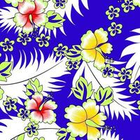 hawaiano y floral playa resumen modelo adecuado para textil y impresión necesidades vector