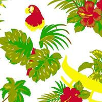 Hawaian and floral beach abstract pattern suitable for textile and printing needs vector