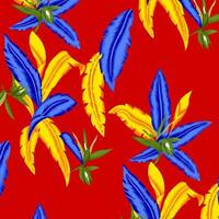 Hawaian and floral beach abstract pattern suitable for textile and printing needs vector