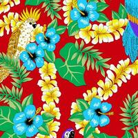 Hawaian and floral beach abstract pattern suitable for textile and printing needs vector