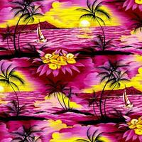 Hawaian and floral beach abstract pattern suitable for textile and printing needs vector