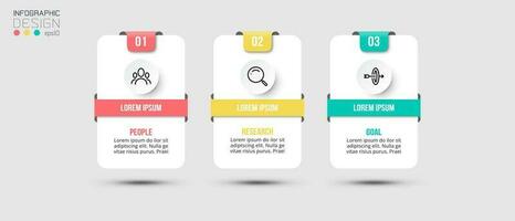 Infographic template business concept with step. vector