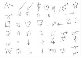 Set of vector hand drawning arrows.directions signs or symbols,arrow,firework,bow,tail, heart, set,line ,love,speech bubble,pointer,Vector hand drawning arrows and direction concept.