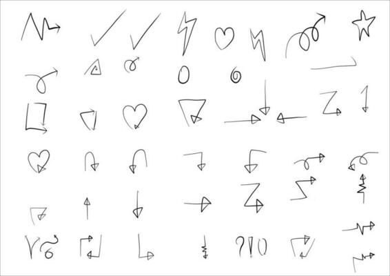 Set of vector hand drawning arrows.directions signs or symbols,arrow,firework,bow,tail, heart, set,line ,love,speech bubble,pointer,Vector hand drawning arrows and direction concept.