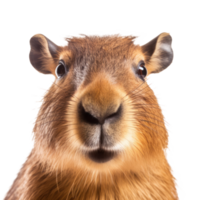 capibara viso isolato. illustrazione ai generativo png