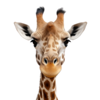 Giraffe face isolated. Illustration AI Generative png