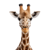 Giraffe face isolated. Illustration AI Generative png