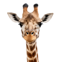 giraffe gezicht geïsoleerd. illustratie ai generatief png