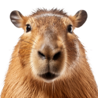 Capybara Gesicht isoliert. Illustration ai generativ png