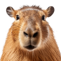 Capybara Gesicht isoliert. Illustration ai generativ png