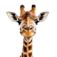 girafe visage isolé. illustration ai génératif png