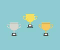 trophy design object flat illustration copyspace vector