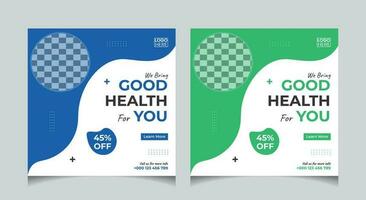 Medical Social Media Template vector