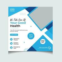 Medical Social Media Template vector