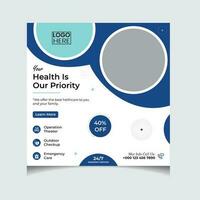 Medical Social Media Template vector