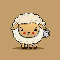 Animal sheep cartoon character design. Suitable for Ramadan, Eid al fitr and Eid al Adha decoration. vector