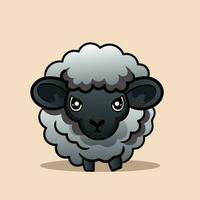 Cute baby sheep vector illustration for baby shower, greeting card, party invitation, fashion clothes t-shirt print.