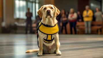assistance guide dog, made with Generative AI photo
