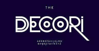 Unique vector type set combining abstract lines, modern design, and technological aesthetics. Ideal for logos, headlines, emblems, and stickers. Expressive geometry and digital style. Vector font