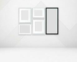 picture frame in White empty room photo
