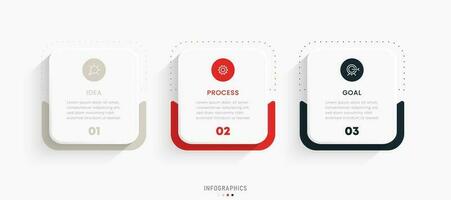 Vector Infographic label design template with icons and 3 options or steps. Can be used for process diagram, presentations, workflow layout, banner, flow chart, info graph.